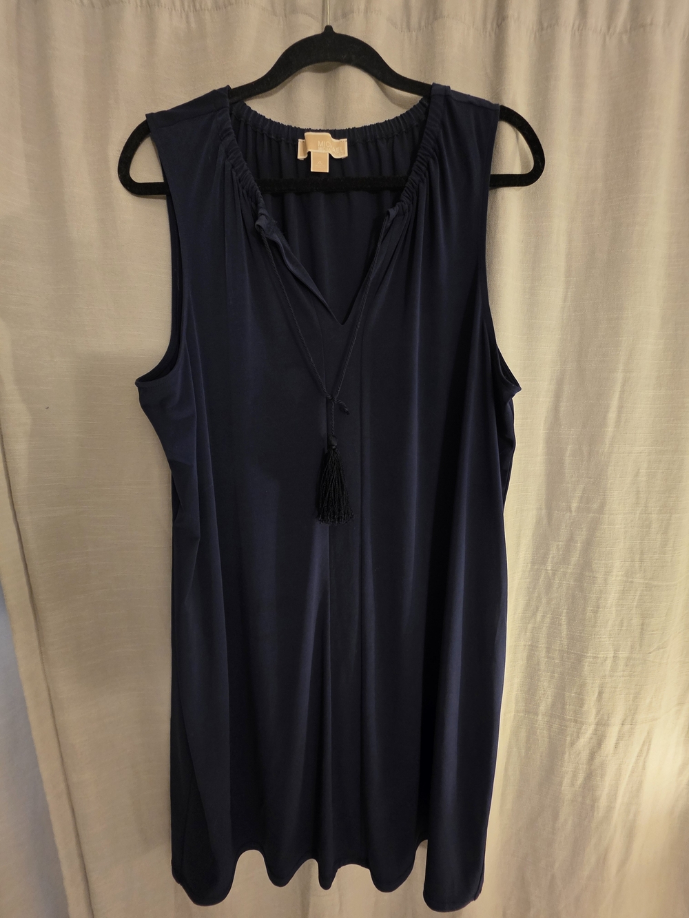 Michael Kors Sleeveless Navy V-Neck Dress XL